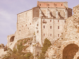 Image showing Sacra di San Michele abbey vintage