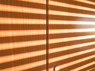 Image showing  Sunlight through shutter vintage