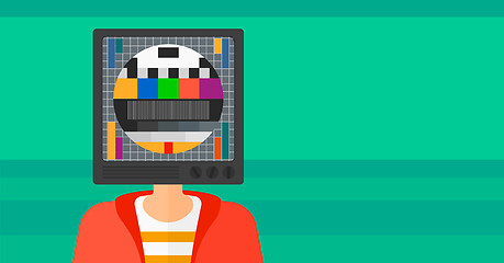 Image showing Man with TV head.