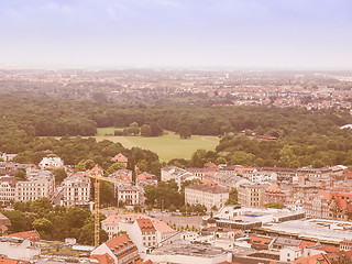 Image showing Leipzig aerial view vintage