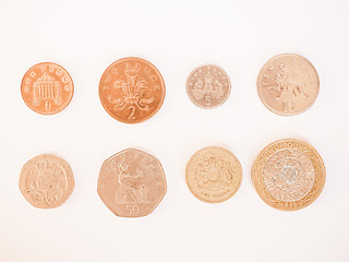 Image showing  Pound coin series vintage