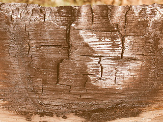 Image showing  Burned wood vintage