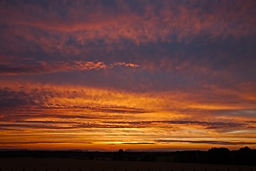 Image showing Clouds at sunset