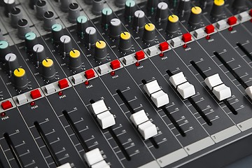 Image showing Audio Mixer Board