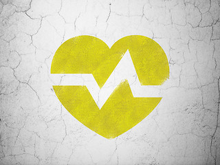 Image showing Health concept: Heart on wall background