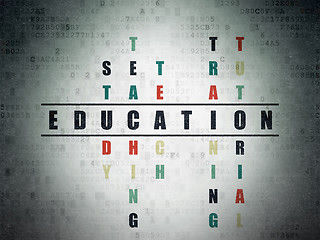 Image showing Studying concept: Education in Crossword Puzzle