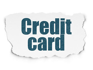 Image showing Banking concept: Credit Card on Torn Paper background