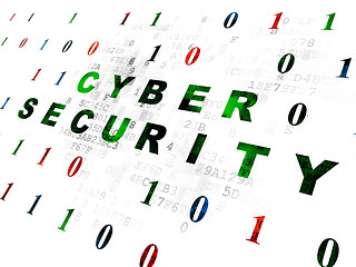 Image showing Protection concept: Cyber Security on Digital background