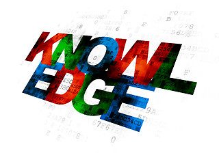 Image showing Studying concept: Knowledge on Digital background