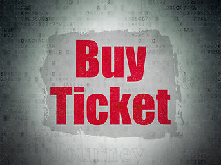 Image showing Travel concept: Buy Ticket on Digital Paper background