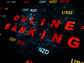 Image showing Business concept: Online Banking on Digital background