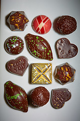 Image showing various chocolates as a background 