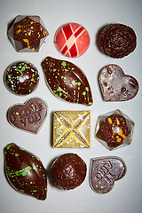 Image showing various chocolates as a background 