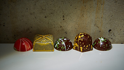 Image showing various chocolates as a background 