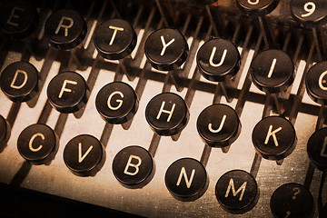 Image showing Old typewriter keyboard