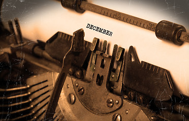 Image showing Old typewriter - December