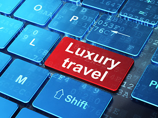 Image showing Tourism concept: Luxury Travel on computer keyboard background