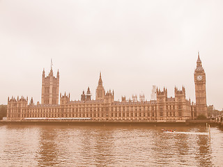 Image showing Houses of Parliament vintage