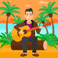 Image showing Man playing guitar.