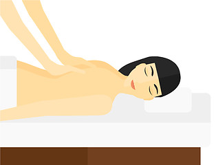 Image showing Woman recieving massage.