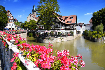 Image showing ESSLINGEN AM NECKAR, GERMANY - 18 JULY: view of old wattle house