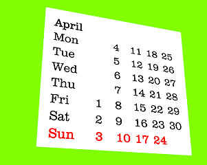 Image showing Calendar illustration