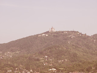 Image showing Retro looking Turin hills