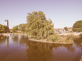 Image showing River Avon in Stratford upon Avon vintage