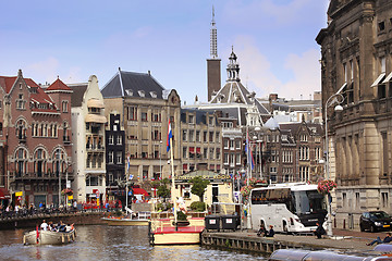 Image showing AMSTERDAM, THE NETHERLANDS - AUGUST 19, 2015: View on Rokin from