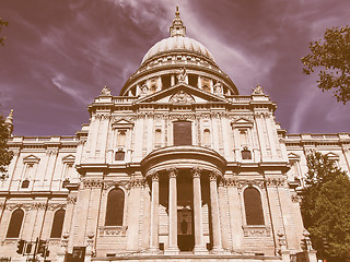 Image showing St Paul Cathedral London vintage