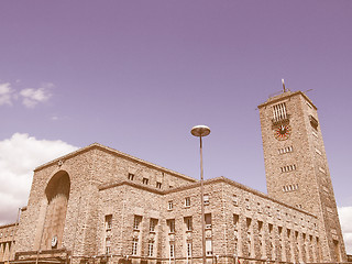 Image showing Central Station, Stuttgart vintage