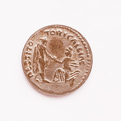 Image showing  Old Roman coin vintage