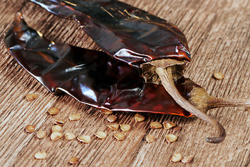 Image showing Guajillo chili or guajillo chile 