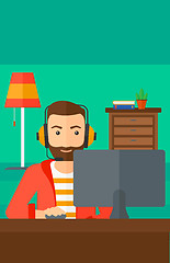 Image showing Man playing video game.