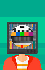 Image showing Man with TV head.