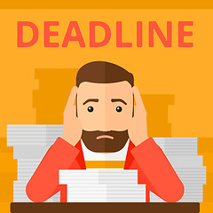 Image showing Man having problem with deadline.