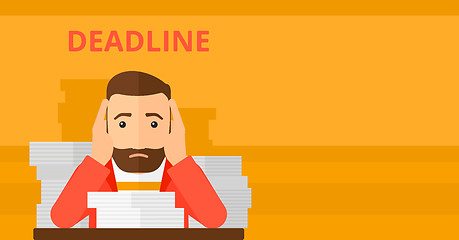 Image showing Man having problem with deadline.