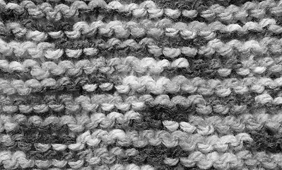Image showing Close-up of garter stitch in multi-colored wool