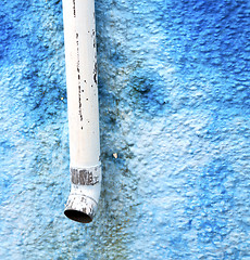 Image showing blue  in texture wall and  morocco africa abstract