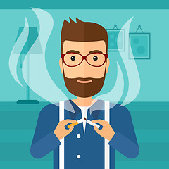 Image showing Man quit smoking.