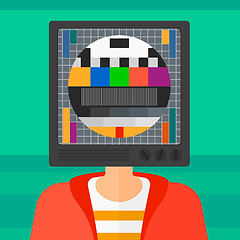 Image showing Man with TV head.