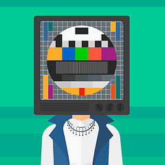 Image showing Woman with TV head.