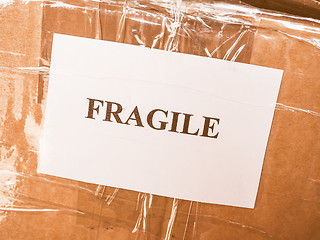 Image showing  Fragile sign vintage