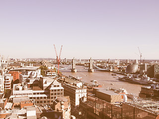 Image showing Tower Bridge London vintage