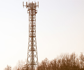 Image showing  Telecommunication aerial tower vintage