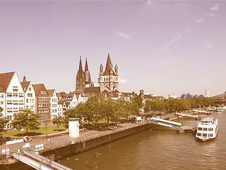 Image showing Koeln panorama vintage