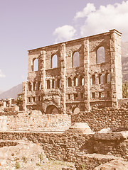 Image showing Roman Theatre Aosta vintage