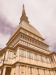 Image showing Retro looking Mole Antonelliana Turin