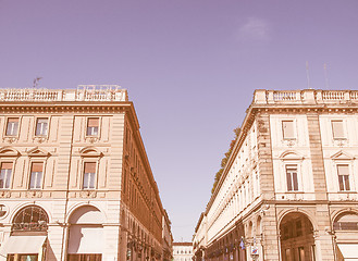 Image showing Via Roma Turin vintage