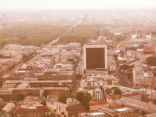 Image showing Berlin aerial view vintage